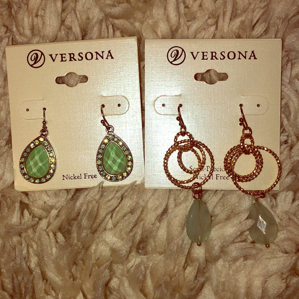 Teal Dangle Earrings